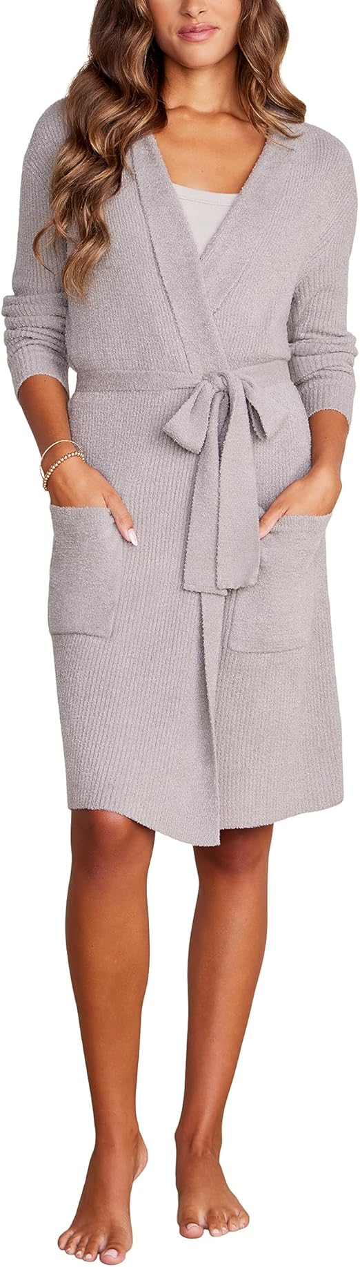Ribbed Robe (Dove Gray)