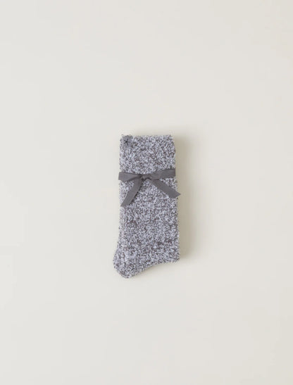 CozyChic Heathered Socks (Charcoal/White)